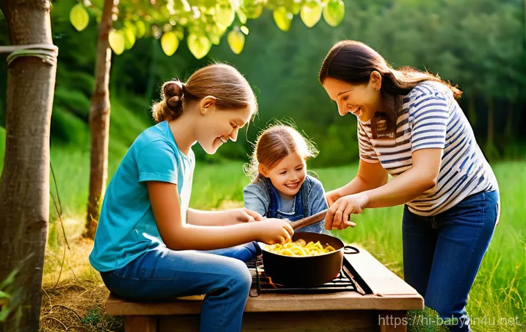 아이와 캠핑 준비물 - **Prompt:** A cozy and inviting camping tent interior, depicting two children (a boy approximately 8...