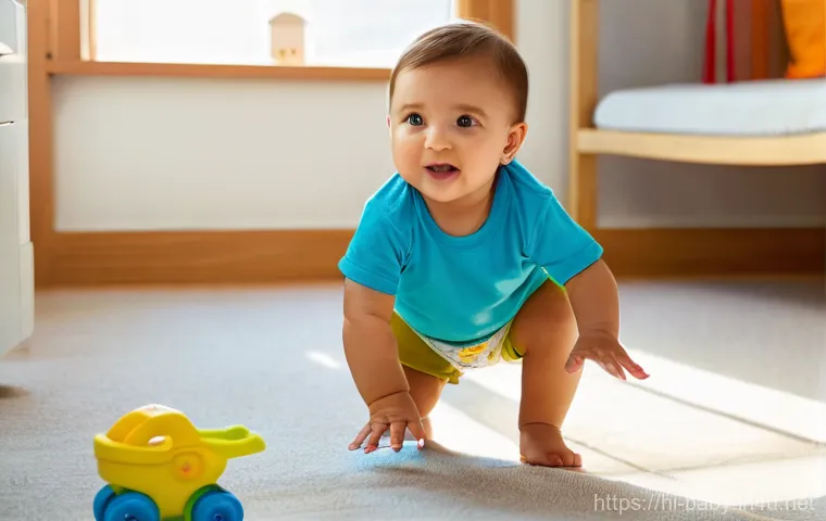 배변훈련 꿀팁 - **Potty Training Readiness: A Child's First Steps**
    A bright and cozy indoor setting. A curious ...