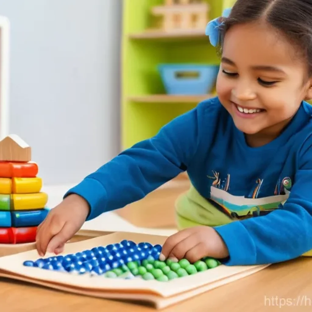 아기와 조기교육 필요성 - **Prompt:** A vibrant, sunlit indoor setting, possibly a cozy corner of a home or an early learning ...
