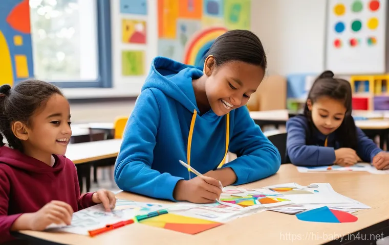 아기와 조기교육 필요성 - **Prompt:** A dynamic and inclusive classroom scene reflecting the principles of the New Education P...