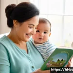 아기 책 읽어주는 법 - **Prompt 1: Early Bonding Through Stories**
    A heartwarming and serene scene featuring a loving m...